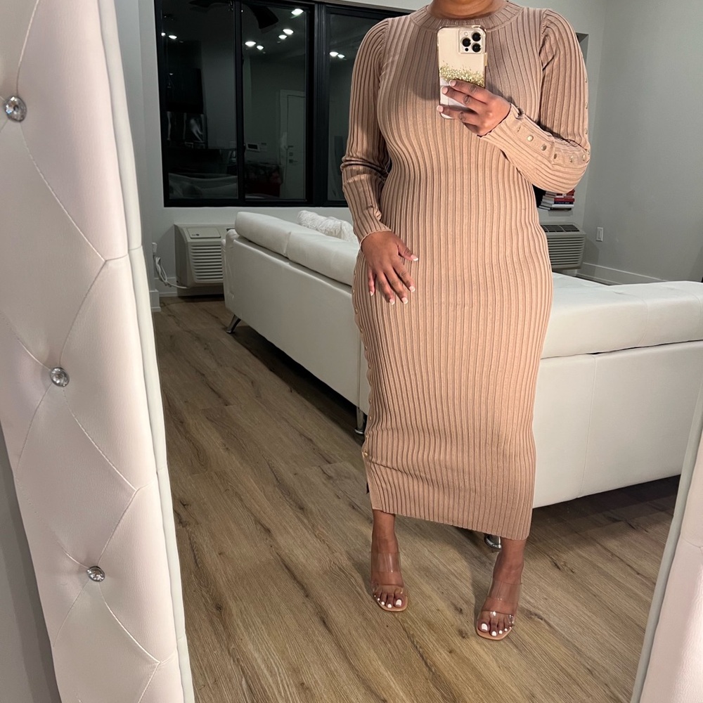 Midi Sweater Bodycon Dress